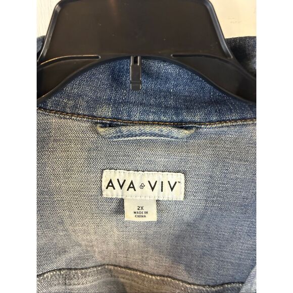 Ava Viv 2x denim jacket metal buttons - Picture 3 of 8